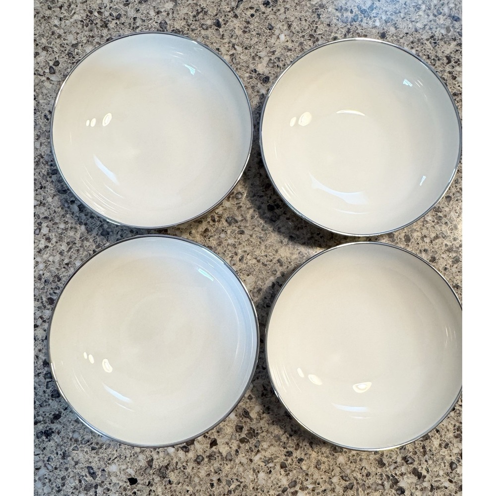 4 Franciscan Masterpiece Platinum Rim Dessert Berry Bowls 4.75" Interpace VTG